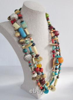 Vintage Native American Treasure Necklace 78 Soapstone Jasper Natural Stone