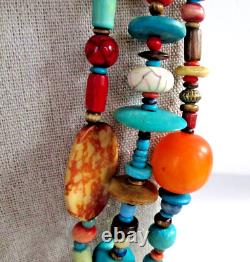 Vintage Native American Treasure Necklace 78 Soapstone Jasper Natural Stone