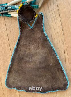 Vintage Native American Tribal Beaded Beadwork Breastplate eagle tale Tribes