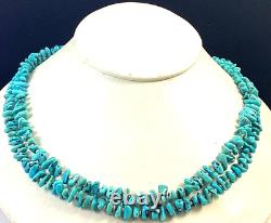 Vintage Native American Turquoise Double Strand Necklace