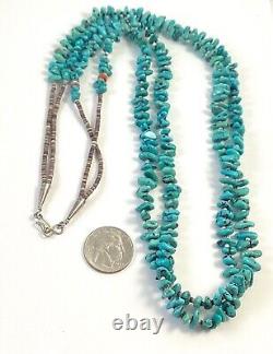 Vintage Native American Turquoise Double Strand Necklace