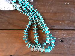 Vintage Native American Turquoise Sterling 925 Necklace 21 Length