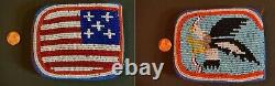 Vintage Native American Yakama 2 Sided Fully Beaded Wallet Eagle & U. S. Flag