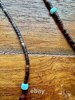 Vintage Native American Zuni Fetish Medicine Bear Heishi Bead Eagle Necklace
