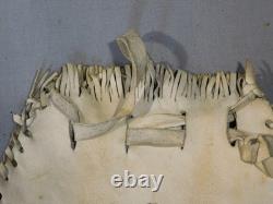 Vintage Native American medicine bag purse buckskin deer hide beaded Navajo