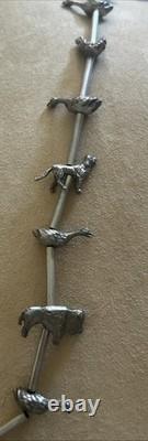 Vintage Native American silver animal fetish 32 inch beaded Tribal necklace