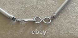 Vintage Native American silver animal fetish 32 inch beaded Tribal necklace