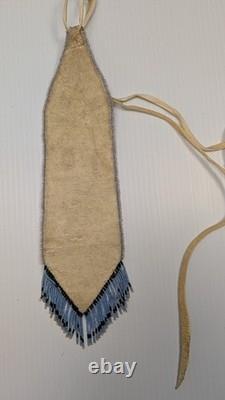 Vintage Native Indian Beaded Panel with Floral Pattern