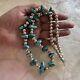 Vintage Navajo Native American Turquoise Stone Heishe & Silver Bead Necklace