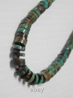 Vintage Navajo / Santo Domingo Indian Turquoise Heishi Beads Necklace