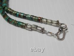 Vintage Navajo / Santo Domingo Indian Turquoise Heishi Beads Necklace Vintage Navajo / Santo Domingo Indian Turquoise Heishi Beads Necklace