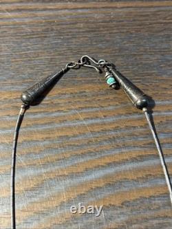 Vintage Navajo Zuni Sterling Silver Native American Fetish Necklace