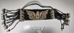 Vintage Original handmade Native American beaded armband or cuff bracelet