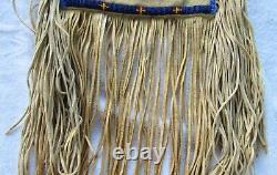 Vintage Paiute Indian Beads Beaded Beadwork Designs & Leather Shoulder Bag