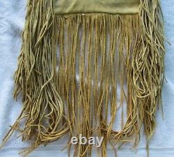 Vintage Paiute Indian Beads Beaded Beadwork Designs & Leather Shoulder Bag