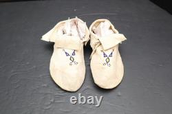 Vintage Plains Indian Beaded Moccasins Native American Sioux 9 ATQ