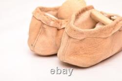 Vintage Plains Indian Sioux Moccasins Beaded Leather Native American 7.5 ATQ