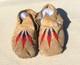 Vintage Plains-Style Native American Beaded Leather Moccasins -1940s-1960s