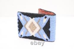 Vintage Plateau Beaded Mens Wallet Pictorial Horse Native American Nez Perce