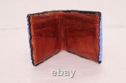 Vintage Plateau Beaded Mens Wallet Pictorial Horse Native American Nez Perce