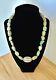 Vintage Santo Domingo Natural Royston Turquoise Sterling Silver Bead Necklace