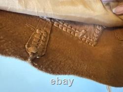 Vintage Scully Leather Suede Fringe Jacket Native American Beaded Size 44