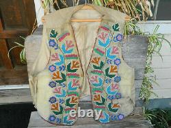 Vintage Shoshone Native American Beaded Vest 1890s