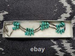 Vintage Silver and Turquoise Native American Necklace