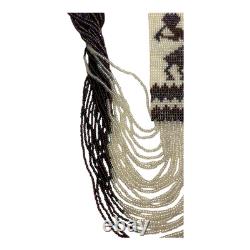 Vintage Southwestern Native American Beaded Necklace Dancer Pattern