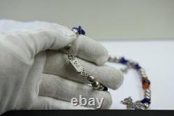 Vintage Sterling Native American Beaded Necklace Stones Charms 26 79 Grams