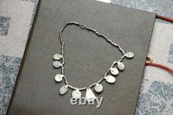 Vintage Sterling Turquoise Native American Necklace 14 51.6 Grams