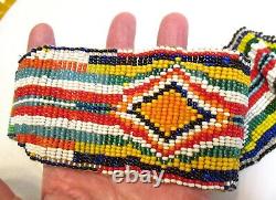 Vintage Wampum Bead Adornment Piece Possible To Place On A Belt