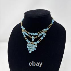 Vtg 1920s Native American Indian Beaded Necklace Estate Victorian Tribal 14.5