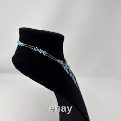 Vtg 1920s Native American Indian Beaded Necklace Estate Victorian Tribal 14.5