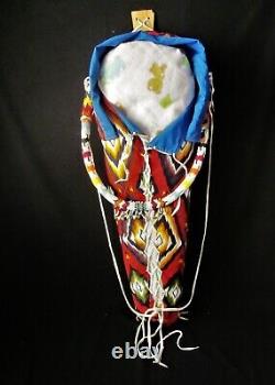 Vtg 1975 Native American Umatilla Handmade Beaded Hoop Newborn Cradleboard 32