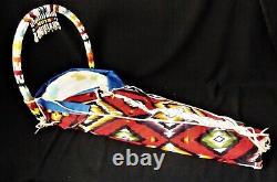 Vtg 1975 Native American Umatilla Handmade Beaded Hoop Newborn Cradleboard 32