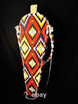 Vtg 1975 Native American Umatilla Handmade Beaded Hoop Newborn Cradleboard 32