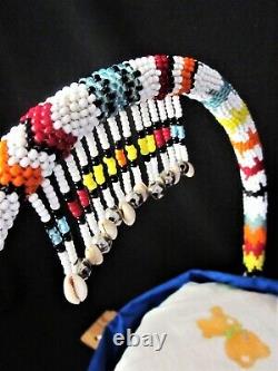 Vtg 1975 Native American Umatilla Handmade Beaded Hoop Newborn Cradleboard 32