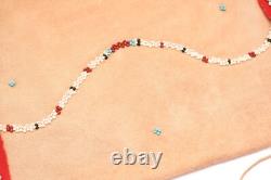 Vtg Apache Beaded Hide Shoulder Bag Leather Antique Native American