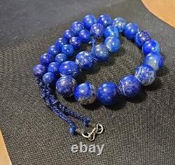 Vtg Native American Huge Lapis Lazuli Beaded Necklace 271gm