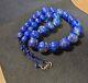 Vtg Native American Huge Lapis Lazuli Beaded Necklace 271gm