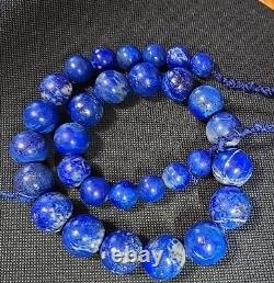 Vtg Native American Huge Lapis Lazuli Beaded Necklace 271gm