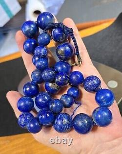 Vtg Native American Huge Lapis Lazuli Beaded Necklace 271gm