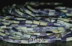 Wampum Beads 50 Piece Lot Drilled Native American Quahog Shell RARE PURPLE