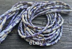 Wampum Beads 50 Piece Lot Drilled Native American Quahog Shell RARE PURPLE