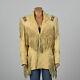Womens Traditional Western Suede Leather Cowboy Fringe Native American Bead Coat