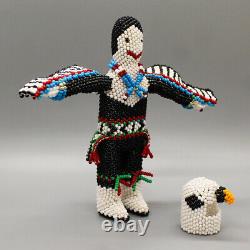 ZUNI-BEADED EAGLE DANCER by TODD PONCHO- NATIVE AMERICAN BEADWORK