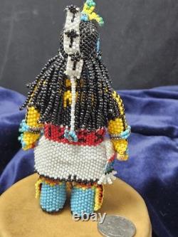 ZUNI NATIVE AMERICAN BEADED large Rain Dancer CLAUDIA CELLICION (d.) ZUNI NATIVE AMERICAN BEADED large Rain Dancer CLAUDIA CELLICION (d.)