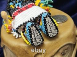 ZUNI NATIVE AMERICAN BEADED large Rain Dancer CLAUDIA CELLICION (d.) ZUNI NATIVE AMERICAN BEADED large Rain Dancer CLAUDIA CELLICION (d.)
