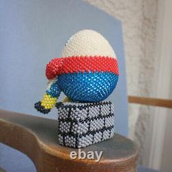 Zuni-Beaded Humpty Dumpty by Hollie Booqua Native American Beadwork